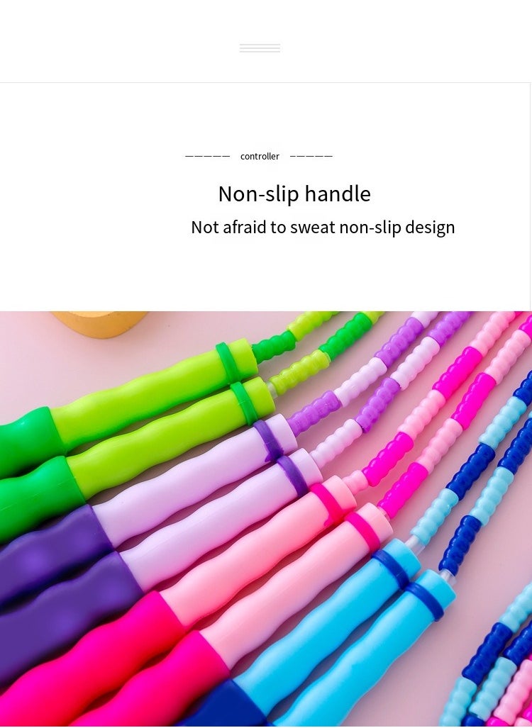 Generic Children and primary and secondary school students, bamboo skipping rope, pattern skipping rope, color skipping rope, racing rope, fitness and weight loss  - Image 5