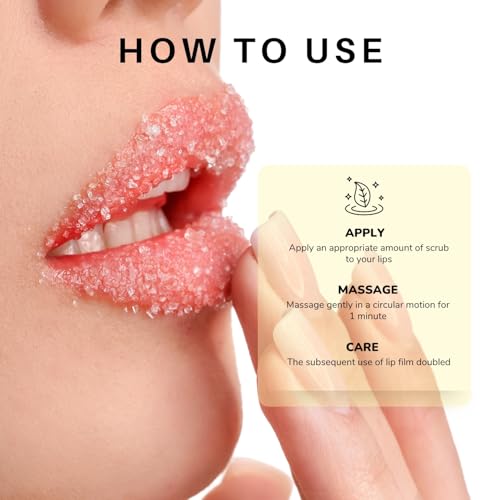benatu Lip Mask & Scrub Set(Honey + Milk Protein + Oat), Overnight Moisturizer for Cracked & Dry Lips Care, Hydrating Plumper Kit, Sugar Exfoliator Gift for Women - Image 5