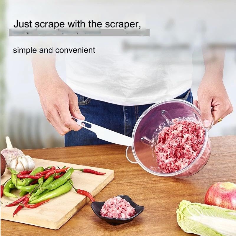 MUGATH Electric Chopper for Kitchen Meat Grinder With plastic Bowl 2 Speed Modes One Touch Operation 250 W Food Processor For Vegetables Meat Onion Fruit Nut Chopper 2 Liter Capacity Pink - Image 4