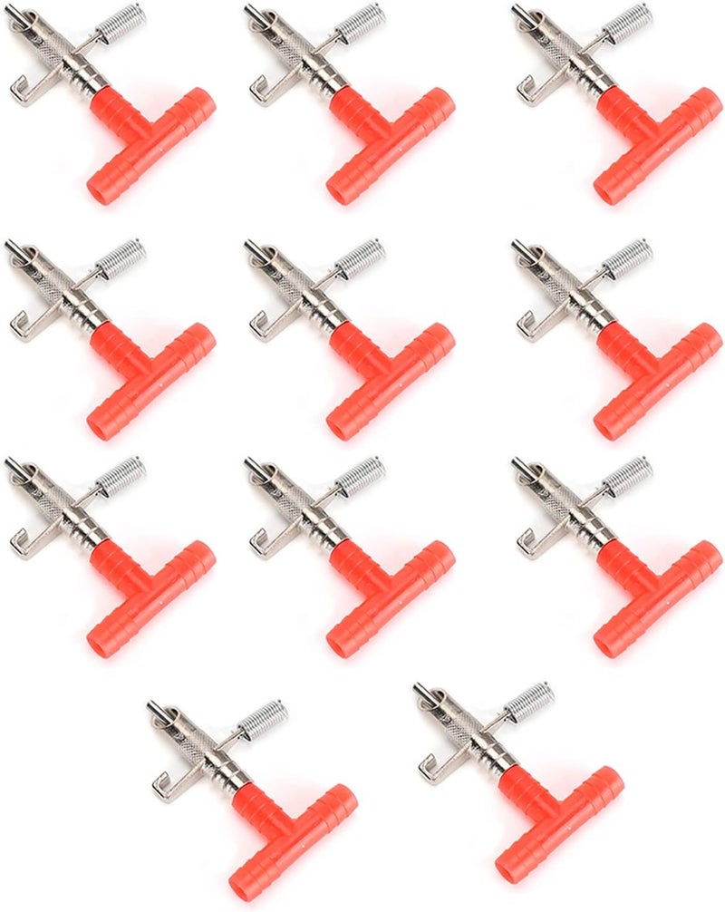 Generic 10PCS Rabbit Nipple Drinkers, Alloy Cast Hook Nozzle Drinkers, Hanging Spring Design with Duck Bill & Watertight Design, Ideal for Poultry Clean Drinking No Leakage - Image 5
