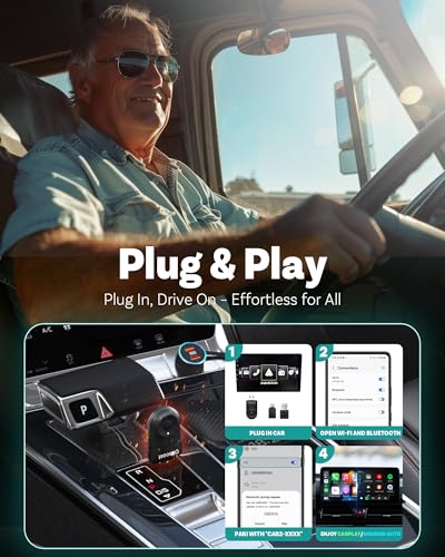 OTTOCAST Mini 2025 Wireless CarPlay & Android Auto 2-in-1 Adapter, Plug & Play, 5GHz WiFi, Auto Connect for iPhone & Android, Fits 98%+ OEM Wired CarPlay Cars - Image 3