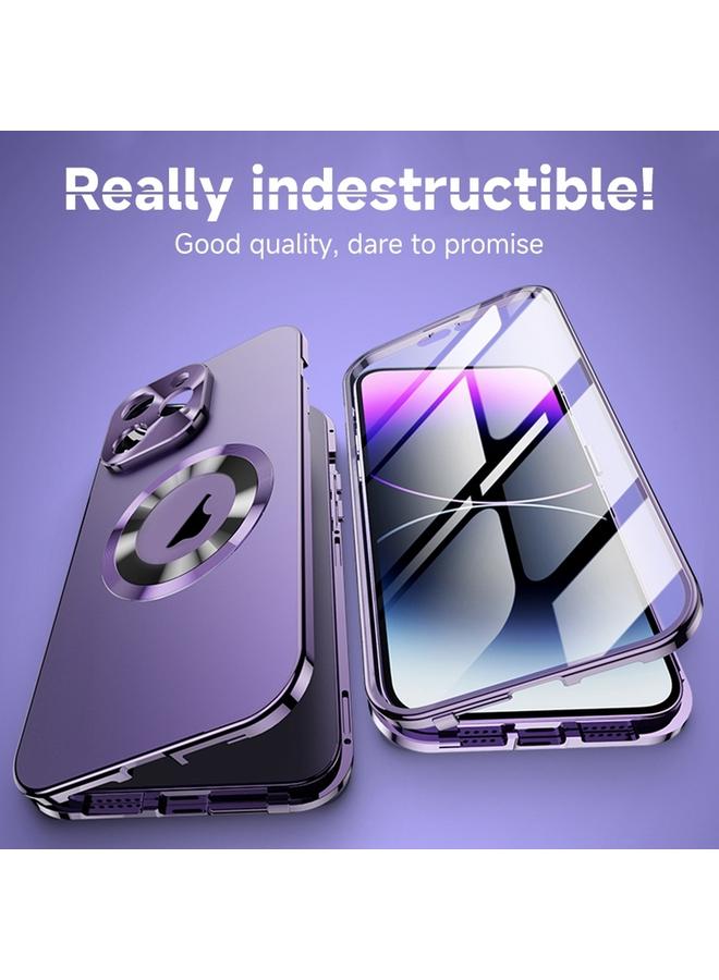 اس-توب جراب هاتف مغناطيسي عالي الدقة من الزجاج المقوى لهاتف iPhone 14 Pro - Image 2