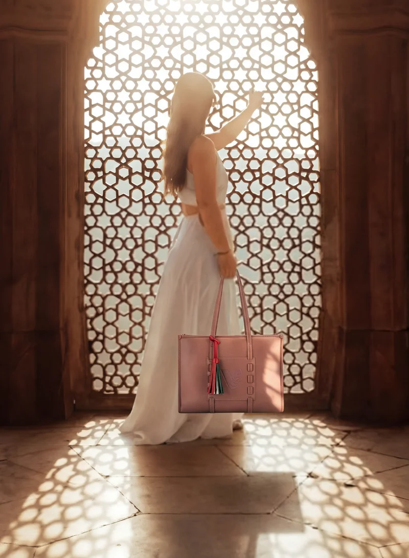 Veganologie  Arabesque Tote in Dune Made from Bamboo Fiber for Women | Best Price UAE
