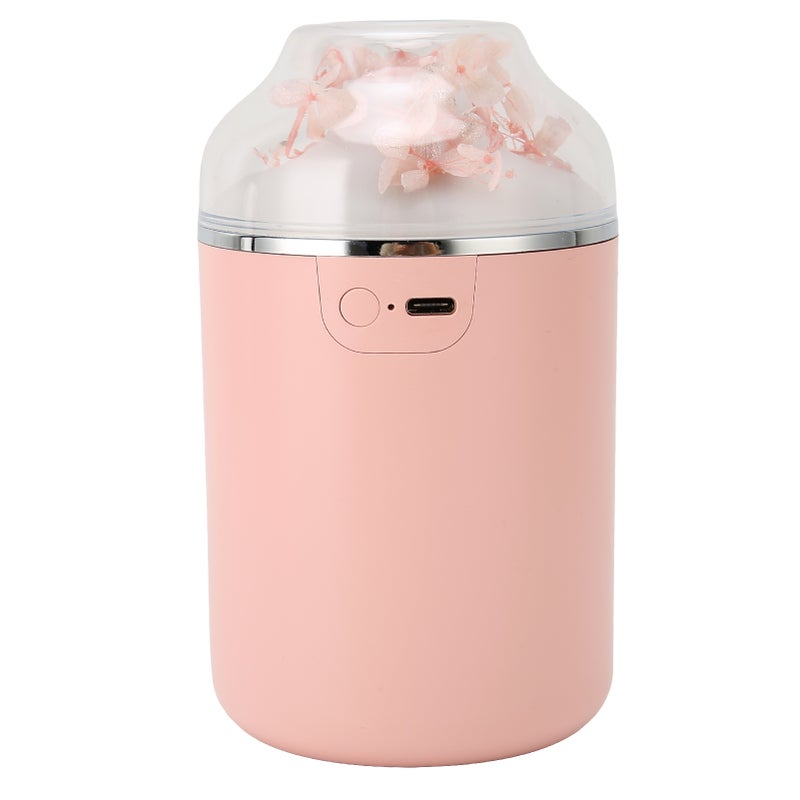 Humidifier Immortal Flower Shape Household Large Fog Volume Silent Essential Oil Diffuser HumidifierSakura Pink - Image 3