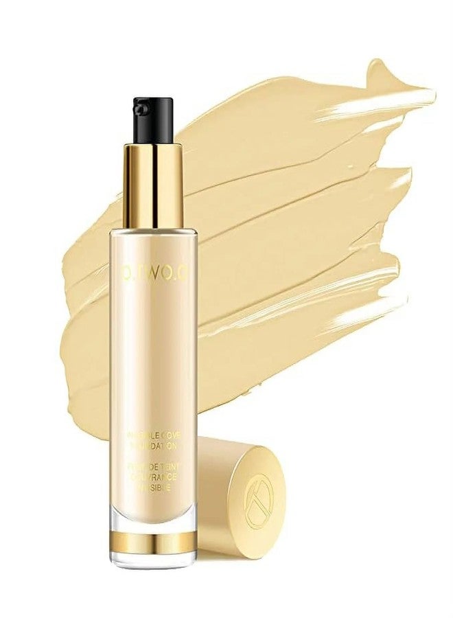 COSLUXE O TWO O GOLD Liquid Foundation, Invisible Full Coverage Makeup Foundation,FACE MAKEUP 30ml (08) - Image 1