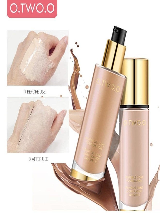 COSLUXE O TWO O GOLD Liquid Foundation, Invisible Full Coverage Makeup Foundation,FACE MAKEUP 30ml (08) - Image 4