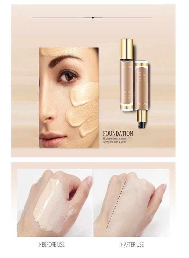 COSLUXE O TWO O GOLD Liquid Foundation, Invisible Full Coverage Makeup Foundation,FACE MAKEUP 30ml (08) - Image 5