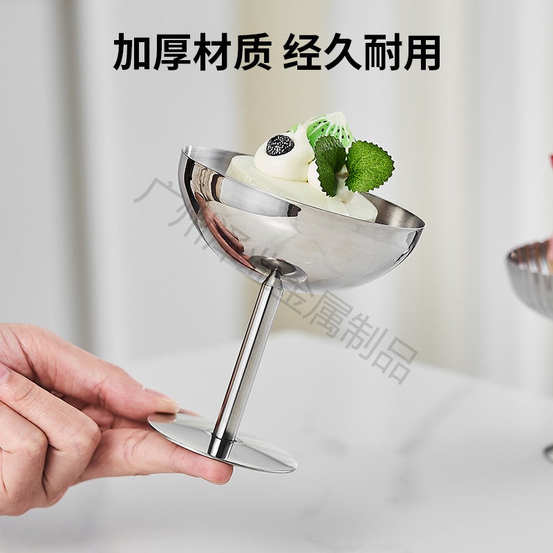 304 Stainless Steel Ice Cream Cup Entry Luxury Ins Goblet Pudding Dessert Cup Cocktail Cup Smoothie Bowl Ice Cream Cup - Image 5