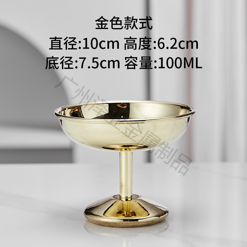 304 Stainless Steel Ice Cream Cup Entry Luxury Ins Goblet Pudding Dessert Cup Cocktail Cup Smoothie Bowl Ice Cream Cup - Image 1