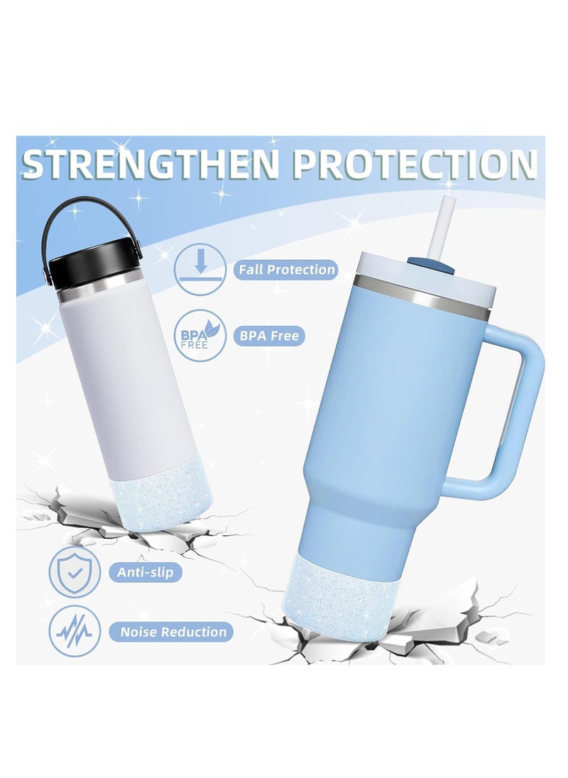 SYOSI Protective Glitter Silicone Boot, Compatible with Stanley Tumbler 20-40oz & For Hydro Flask Water Bottle 12-24oz, Tumblers with 2.8-2.95in Bottom  - Image 2