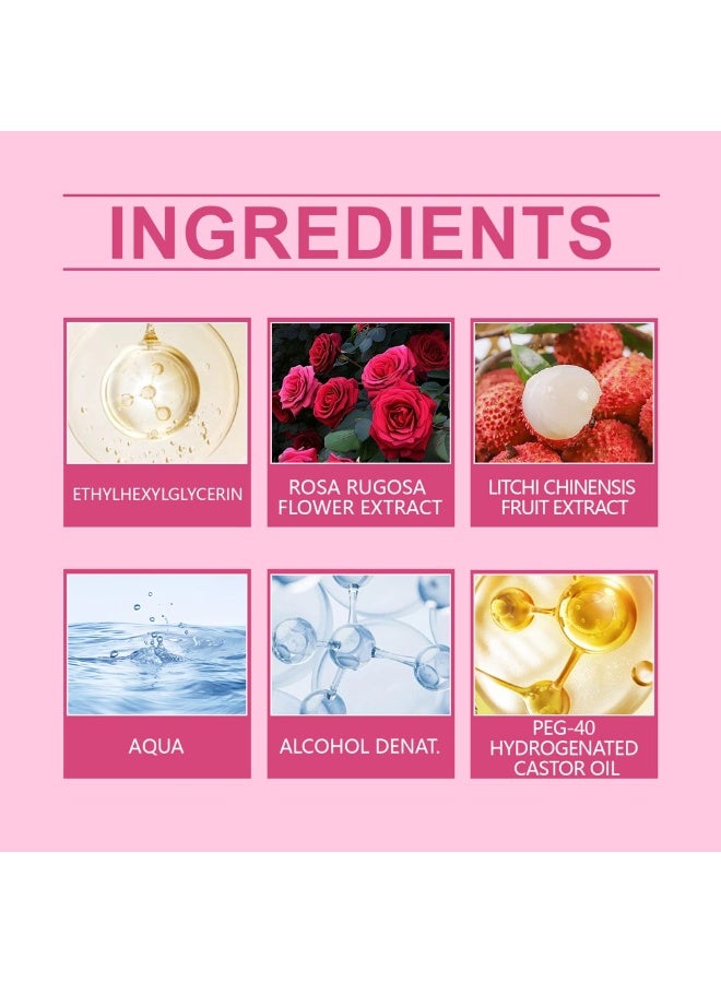 Roxelis 100ml Hair Body Fragrance Mist Long Lasting Fragrance Perfume Spray Haircare Refreshing Body Moisturizing Hydrating Soft Hair Care Spray Rose Lychee - Image 5