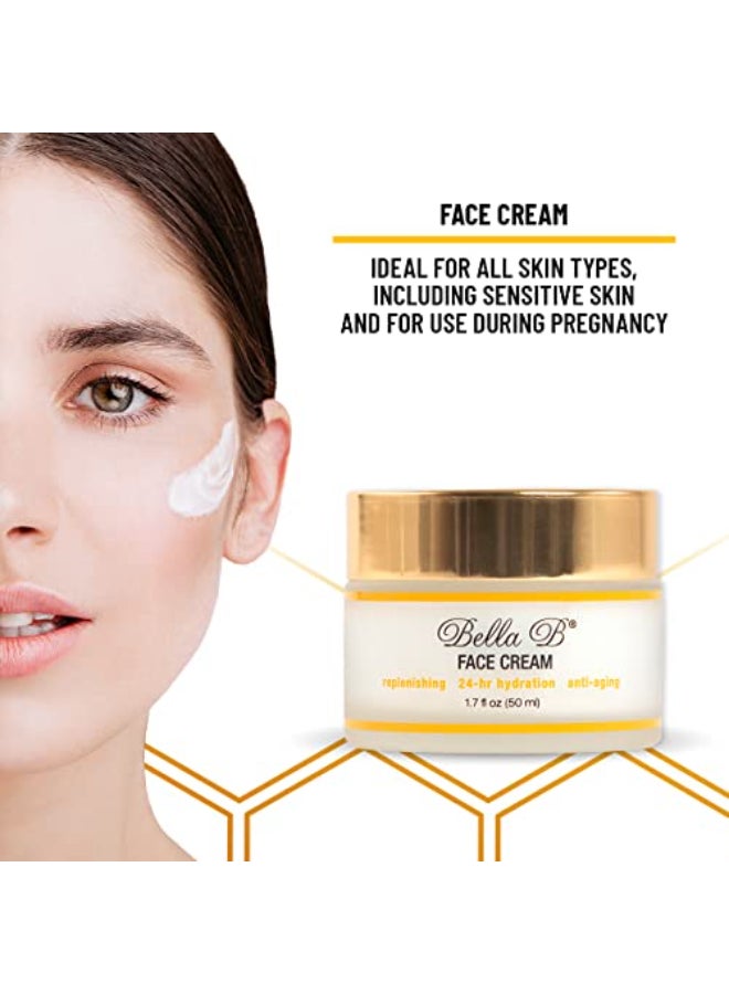 Bella B Face Cream 17 oz Jar Facial Glow Pregnancy Skincare All Natural Face Moisturizer Organic Face Cream Prenatal Skin Care Organic Facial Moisturizer for Sensitive Skin - Image 4