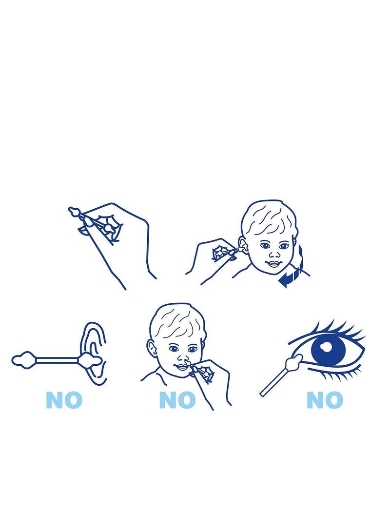 شيكو أعواد قطن مع حماية طبلة الأذن، 60 قطعة | لتنظيف أذن الطفل | مصنوع من الجذع الورقي | آمن وصحي | قابل للتحلل البيولوجي - Image 3