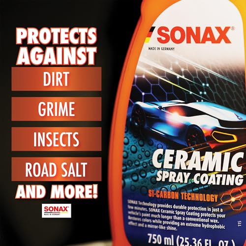 SONAX Ceramic Spray Coating 257400 | Durable Ceramic Technology for High Gloss & Protection | Hydrophobic for All Paint Surfaces | Easy to Apply | Long Lasting Shine & Water Repellent Finish | 750ml - Image 2