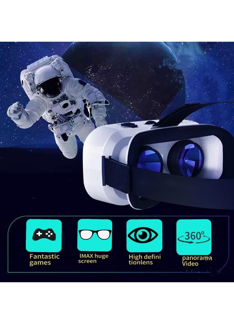 في آر شينيكون سماعات ونظارات الواقع الافتراضي 3D قابلة للتعديل مع وحدة تحكم لهواتف 4.7 إلى 6.5 بوصة متوافقة مع آيفون وأندرويد للألعاب والأفلام والاستخدام اليومي - Image 4