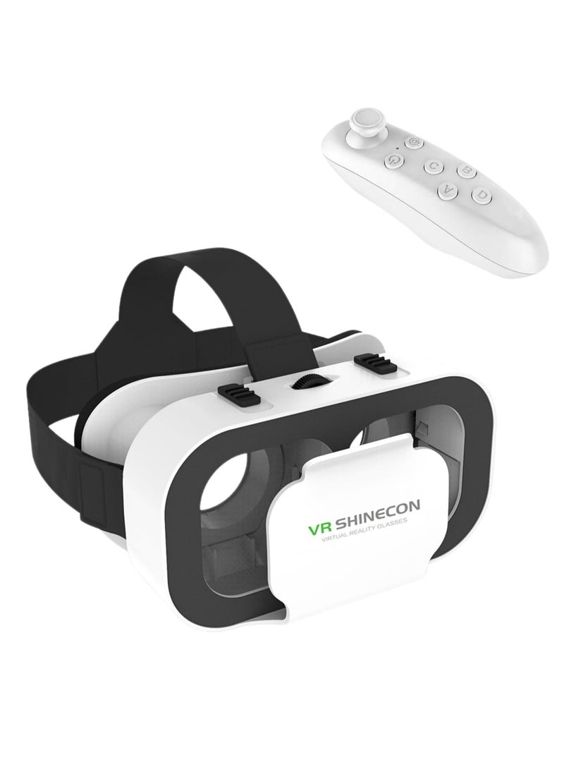 في آر شينيكون سماعات ونظارات الواقع الافتراضي 3D قابلة للتعديل مع وحدة تحكم لهواتف 4.7 إلى 6.5 بوصة متوافقة مع آيفون وأندرويد للألعاب والأفلام والاستخدام اليومي - Image 1