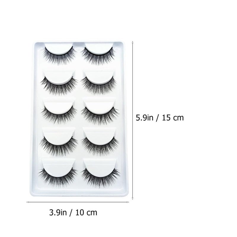 Natural 3d Fake Eyelashes 10 Pairs Soft Comfortable False Lashes for Makeup Accessory Suitable for Daily Wear and Beginners - Image 2