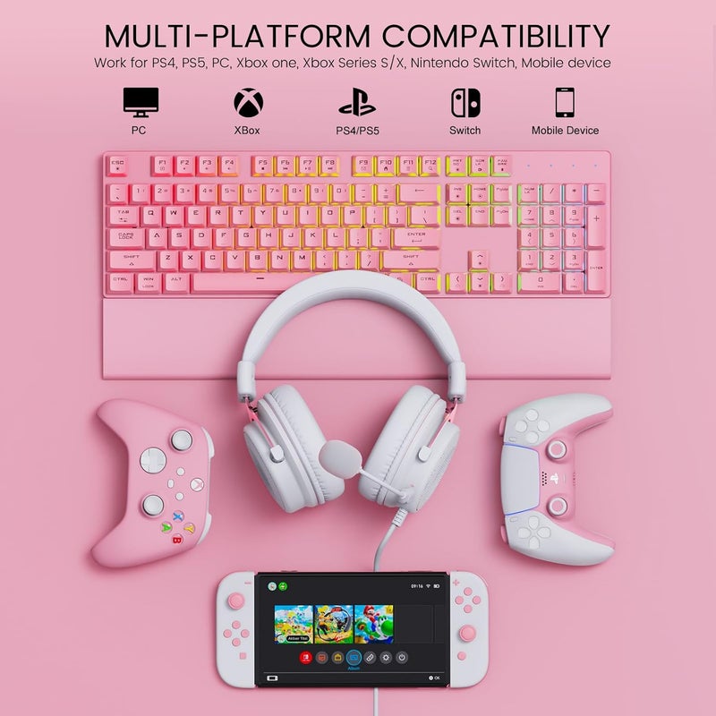 EKSA E900 Headset with Microphone for PC, PS4,PS5, Xbox - Detachable Noise Canceling Mic, 3D Surround Sound, Wired Headphone for Gaming, Computer, Laptop, 3.5MM Jack - Image 5