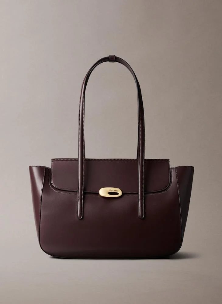 CALVIN KLEIN Casual Hardware Flap Tote Bag