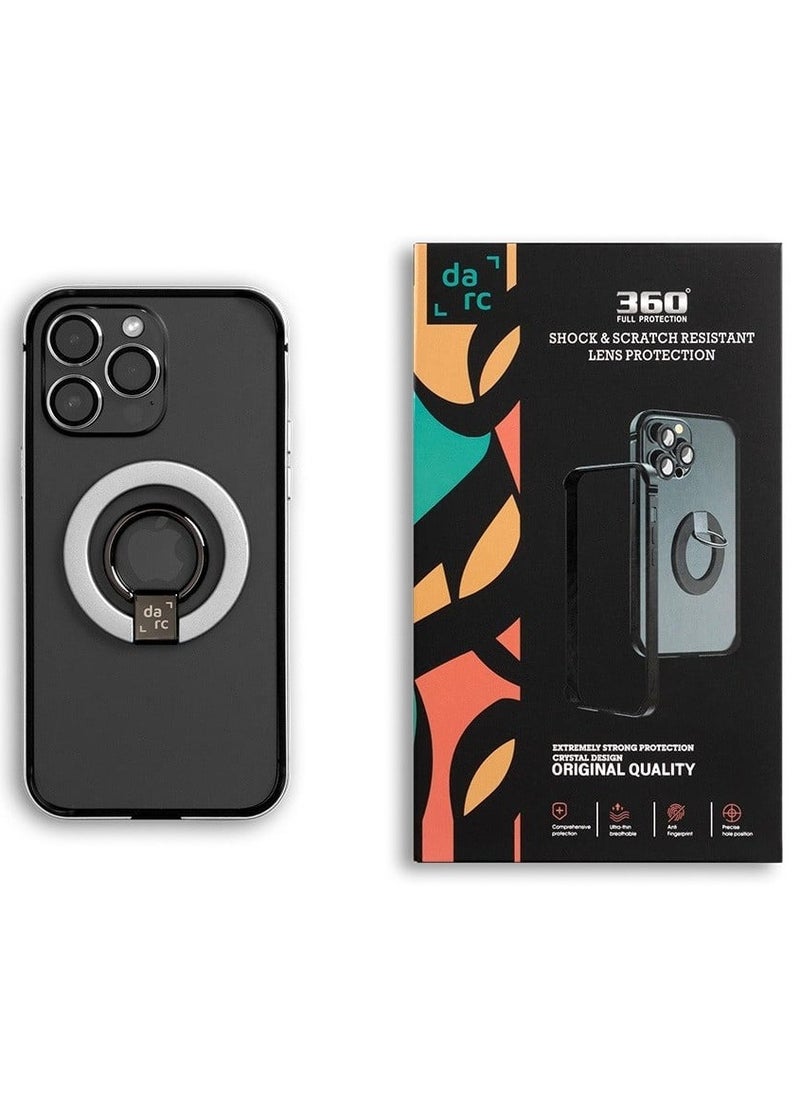 darc iPhone 14 Pro Max 3-in-1 Frame + Camera Protection + MagSafe Grip Silver  - Image 2