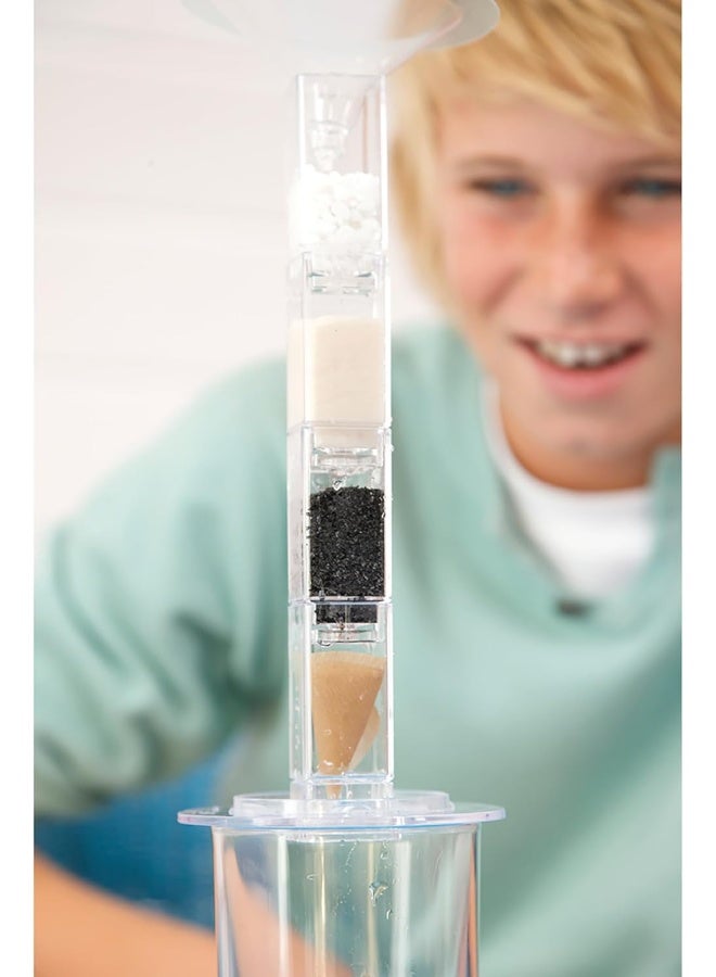 4M Clean Water Science Kit – DIY Water Filtration & Desalination Plant with Filter Sections, Sand, Gravel, Activated Carbon, Funnels & Guide – STEM Water Purification Experiment for Ages 8+ | 00-03281 - Image 5