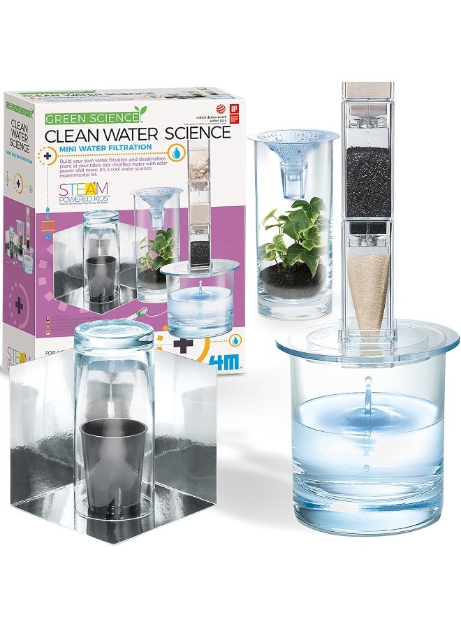 4M Clean Water Science Kit – DIY Water Filtration & Desalination Plant with Filter Sections, Sand, Gravel, Activated Carbon, Funnels & Guide – STEM Water Purification Experiment for Ages 8+ | 00-03281 - Image 2