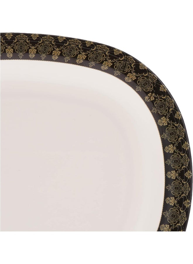 Servewell Melamine Henna Oval Serving Plate-31cmX25cm - Image 2