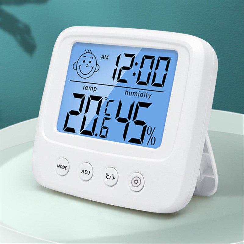 Weather Station: White, -50°C to +70°C Range - Flexible Placement Options With Fold-Out Stand And Hang Hole, Backlight Display for Indoor Outdoor Home Use - Image 2