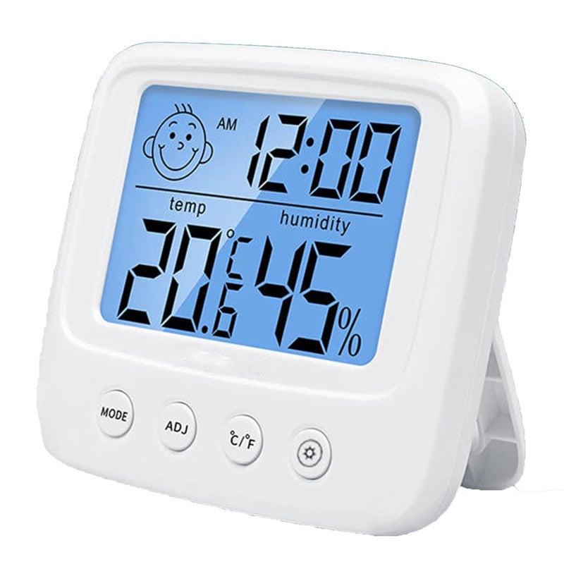 Weather Station: White, -50°C to +70°C Range - Flexible Placement Options With Fold-Out Stand And Hang Hole, Backlight Display for Indoor Outdoor Home Use - Image 1