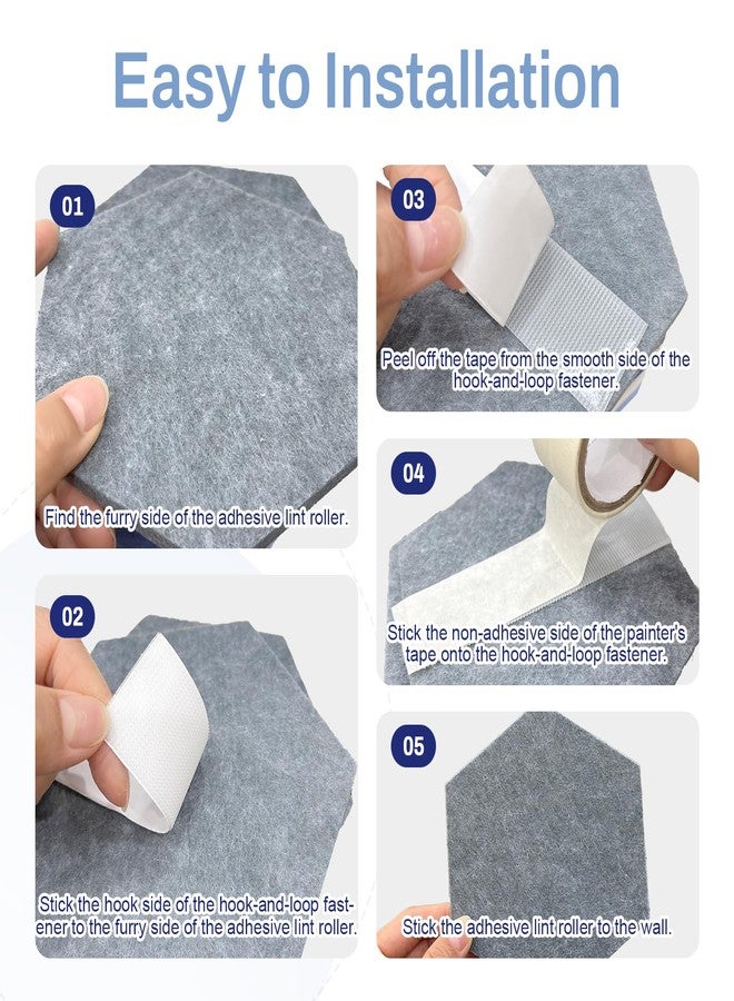 MOASIOP Hexagon Cork Board Tiles, 10 Pack with Adhesive Tape & Push Pins, Frameless Bulletin Board for Office Home Decor, Photo & Memo Display (Blue) - Image 4