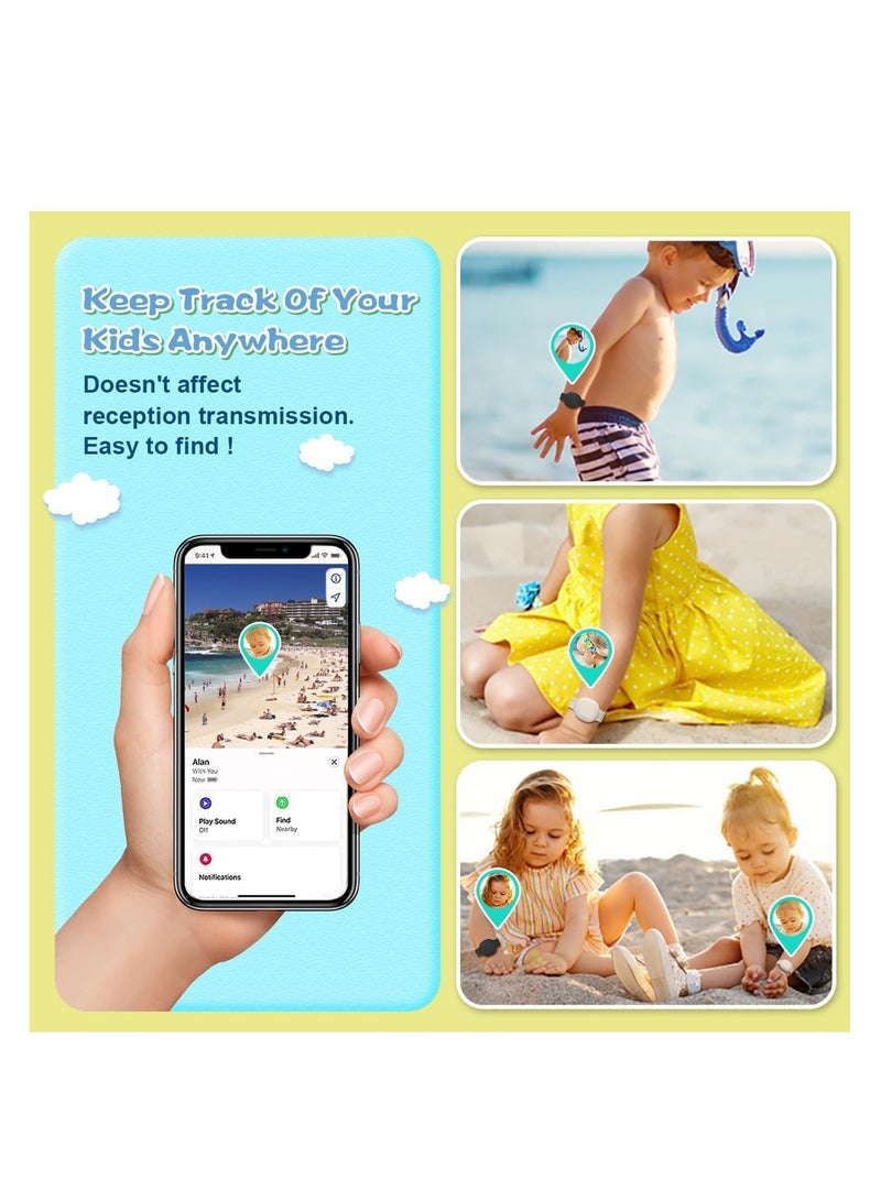 KASTWAVE 2Pcs Silicone Case, for Galaxy SmartTag, Waterproof Kid Wristband Smart Tag Holder Case Cover, Wristband Full Case Cover, Compatible with Galaxy SmartTag, Adjustable & Hidden SmartTag Bracelet - Image 5