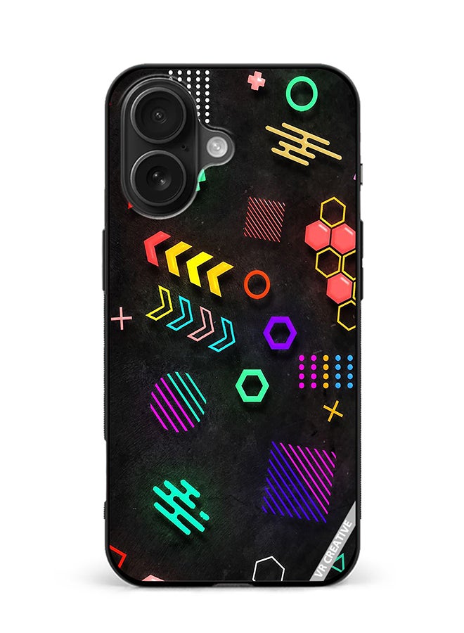 Protective Case Cover For Apple iPhone 16 Multiple Shapes Design Multicolour