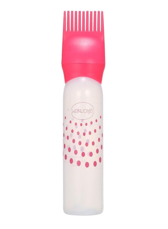 LUXURIA Hair Oil/Hair Dyeing Coloring Applicator Bottles Root Comb Applicator Bottle Dispenser with Comb Salon Hair Tools(1pc) (Pink)