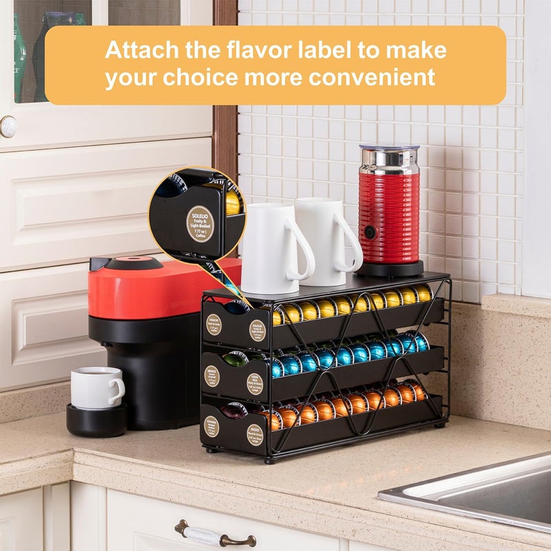 Flagship حامل كبسولات نسبرسو فيرتو درج كبسولات كبير متعدد الطبقات (3 طبقات (سعة 60 كبسولة)) - Image 5