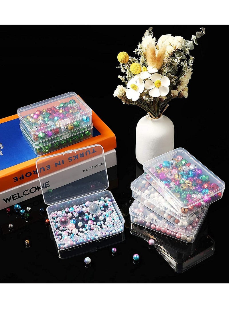 6 Pieces Mini Plastic Clear Beads Storage Containers Box for Collecting Small Items, Beads, Jewelry, Business Cards, Game Pieces, Crafts (2.52 x 1.73 x 0.79 Inch) - Image 5