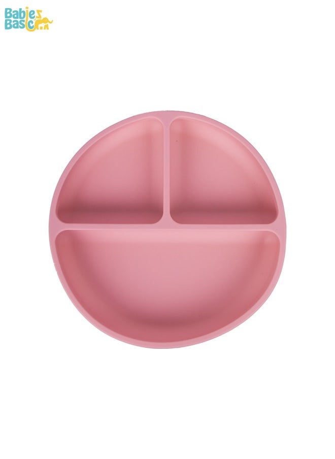 Babies Basic Feeding Set, 6 Piece, Silicone Set For Self Feeding, Learning & Fine Motor Skills Soft, Easy To Grip, Bib, Bowl, Plate, Mini Utensils, Spoon & 2 In 1 Cup - Pink  - Image 5