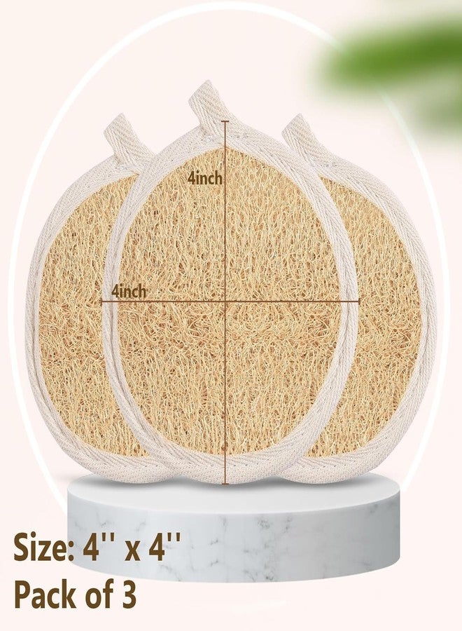 FRTIM 3 Pack Natural Loofah Face Scrubber, Women Facial Pad, Loofa Face Exfoliator Scrubber, Exfoliating Loofah Sponges for Shower Face - Image 5