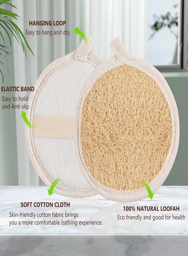 FRTIM 3 Pack Natural Loofah Face Scrubber, Women Facial Pad, Loofa Face Exfoliator Scrubber, Exfoliating Loofah Sponges for Shower Face - Image 4