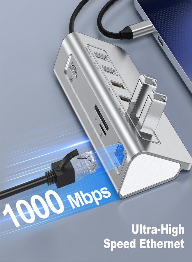 Intpw P9R PRO USB C Hub, 10-in-1 USB C Docking Station with 1Gbps Ethernet, 4K @ 60Hz HDMI, 10Gbps 2 Type-A/C 3.2, 2 Type-A 2.0, PD 100W, SD/TF, Aluminium USB HUB for iPhone 16/15 Series/MacBook - Image 3