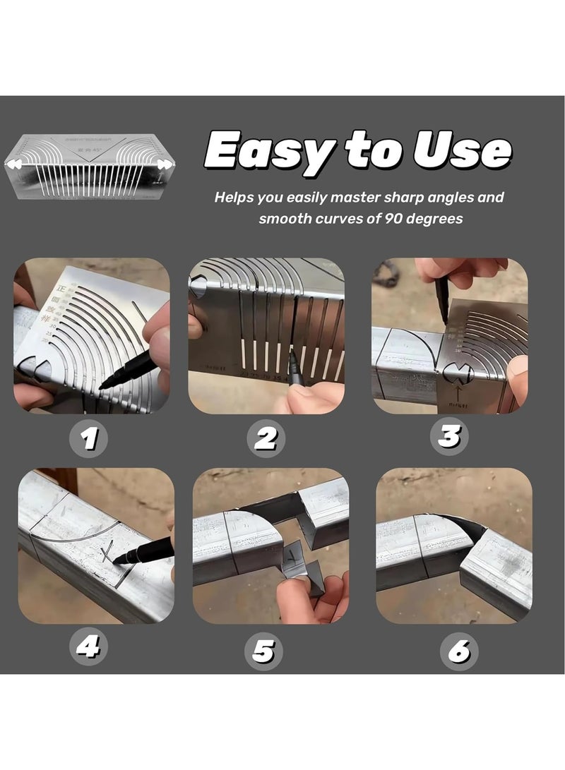 عام أدوات تحديد الزوايا والقوس - قلم تحديد قوس خطي قابل للتعديل مزدوج الأغراض، أداة رسم خط متوازي، أداة وضع علامات معدنية متعددة الأغراض للأعمال المعدنية، - Image 5