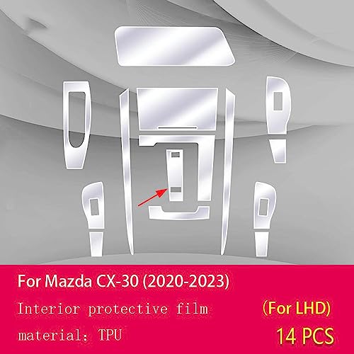 LAVIYE Car Interior Center Console Transparent TPU Protective Film Anti-Scratch Film Navigation Accessories,for Mazda CX-30 2020-2023 - Image 2