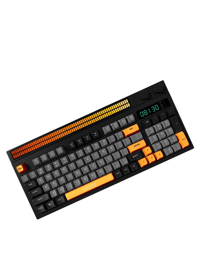 HEATZ Wireless+Bluetooth & Type-c Wired Rechargeable Premium Triple Mode Keyboard Suitable for Gaming & All Office Work  - Image 4