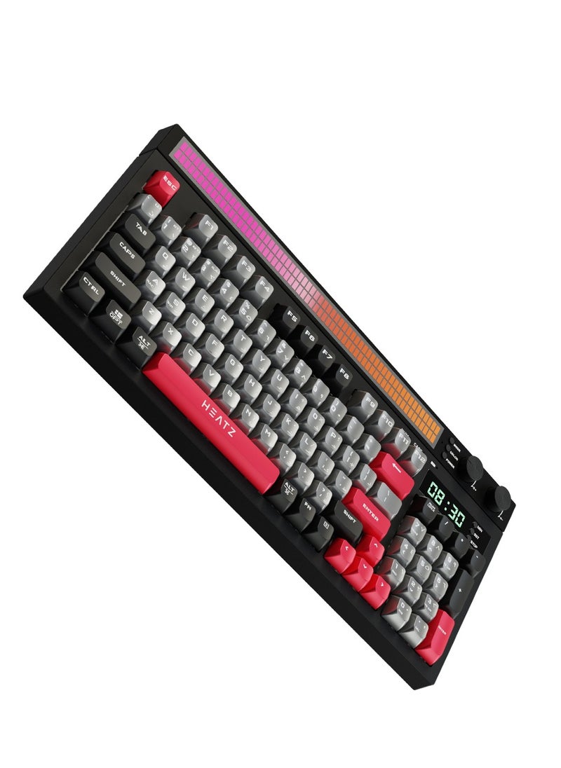HEATZ Wireless+Bluetooth & Type-c Wired Rechargeable Premium Triple Mode Keyboard Suitable for Gaming & All Office Work  - Image 5