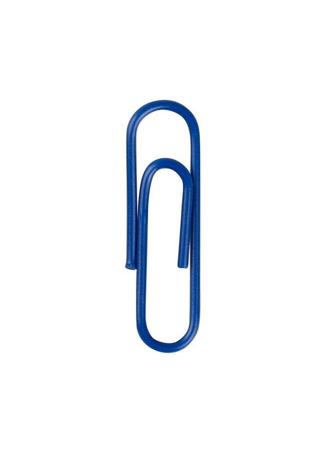 JAM Paper Colorful Standard Paper Clips - Regular 1 Inch - Dark Blue Paperclips - 100/Pack  - Image 3