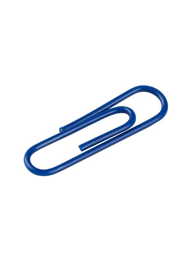 JAM Paper Colorful Standard Paper Clips - Regular 1 Inch - Dark Blue Paperclips - 100/Pack  - Image 4