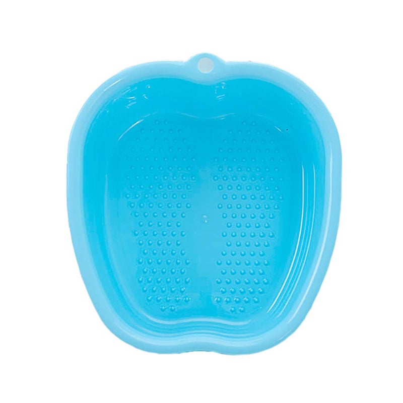 Lemoncy Large Plastic Foot Basin Foot Bath Spa Tub Foot Massage for Soaking FootToe Nails and AnklesPedicureImproved Sturdy Portable Foot TubBlue 