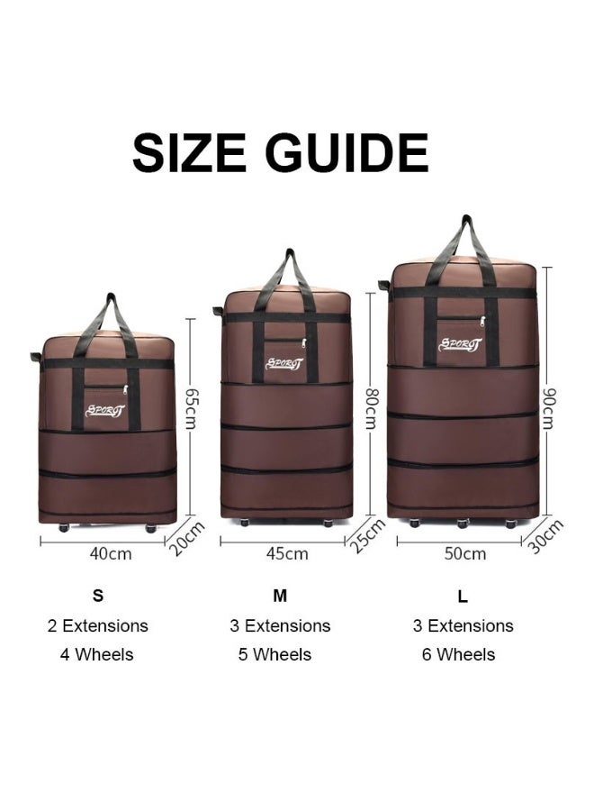 SPORT Expandable Extra Large Travel Oxford Duffel Luggage Bag with Spinner Wheels Waterproof Lightweight Traveling Foldable Suitcas - Image 2