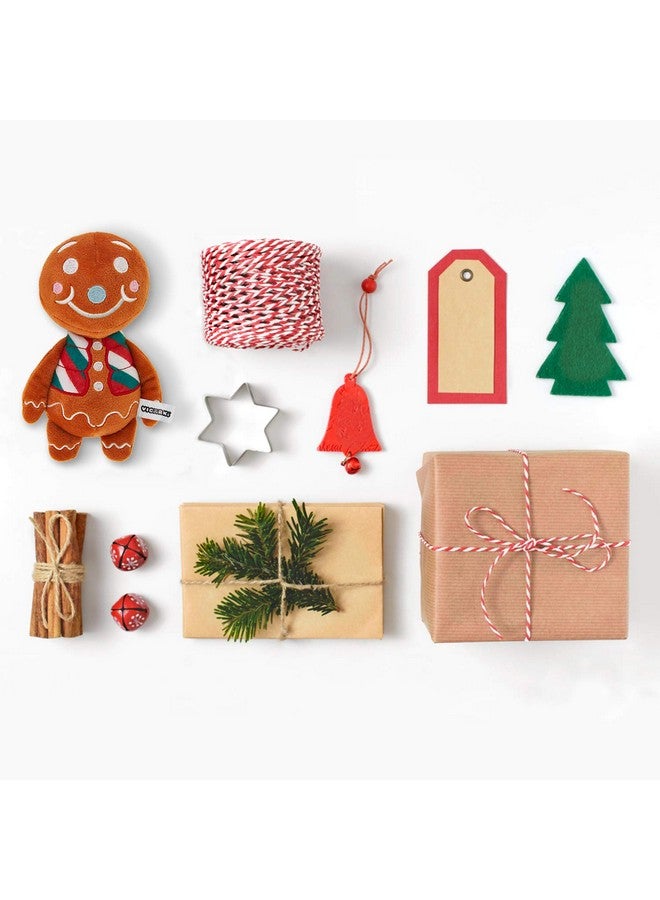 VICARKO Christmas Dog Toys, Plush Squeaky Gifts for Large Medium Small Dogs, Durable Chew Toy, Holiday Stocking, Gingerbread Man, Small 7.5 x 4.5” - Image 2