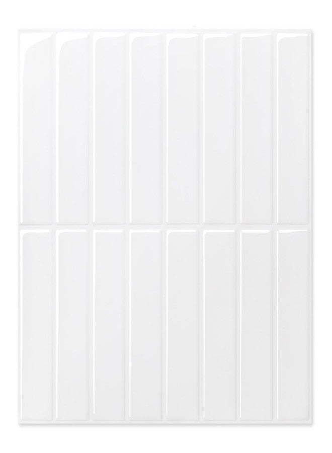 COMSTICKC White Peel and Stick Backsplash, 10 Pcs of 12'' x 12'', 3D White Peel and Stick Tiles Backsplash Kitchen Bathroom, Adhesive Removable Vinyl Backsplash Waterproof, Pure White - Image 1