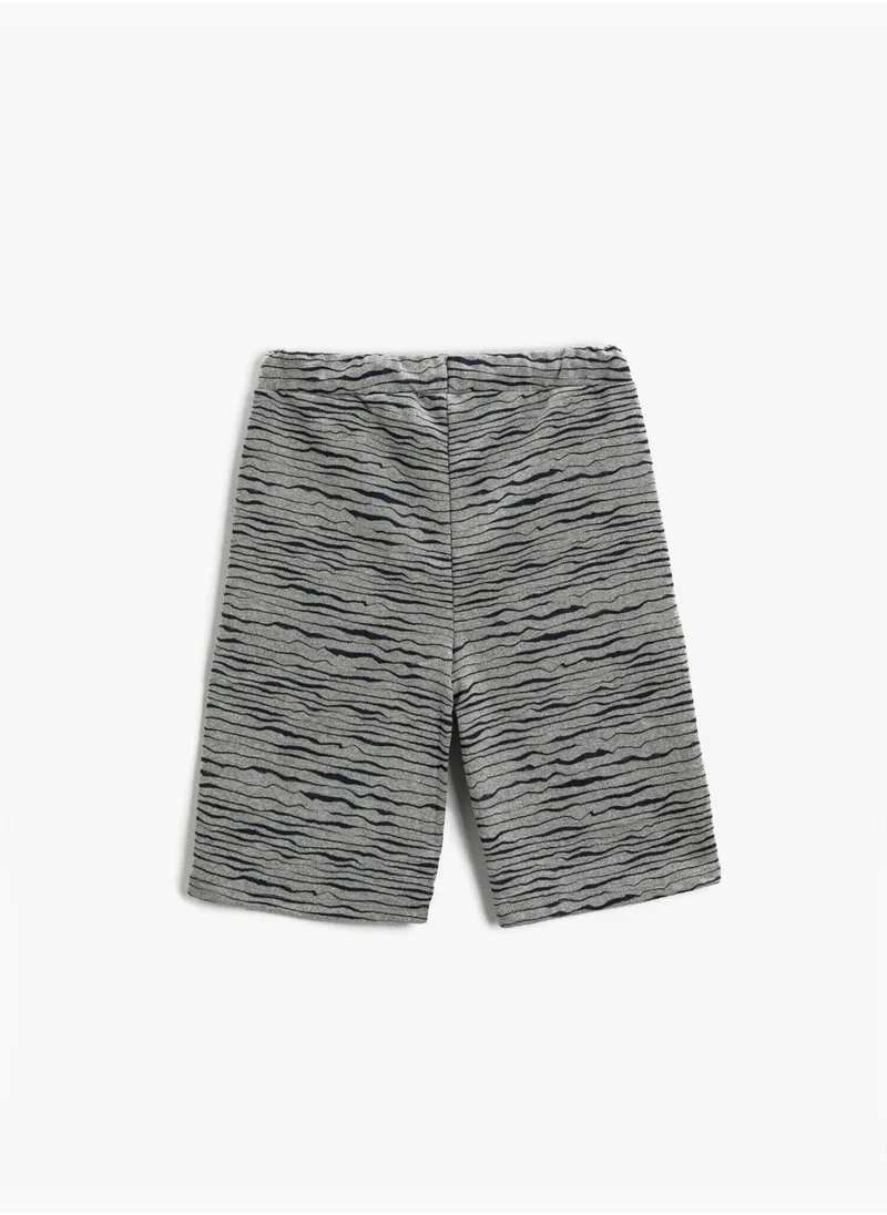 KOTON Striped Tie Shorts